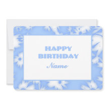 Sky Blue Color Me Daisies Carte Anniversaire