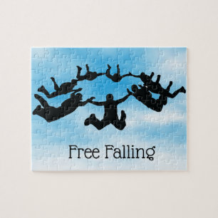 Skydiving Free Falling Design Jigsaw Puzzle