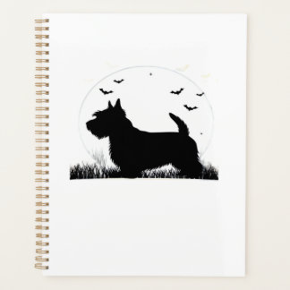 Skye Terrier Dog � Halloween Moon Silhouette Class