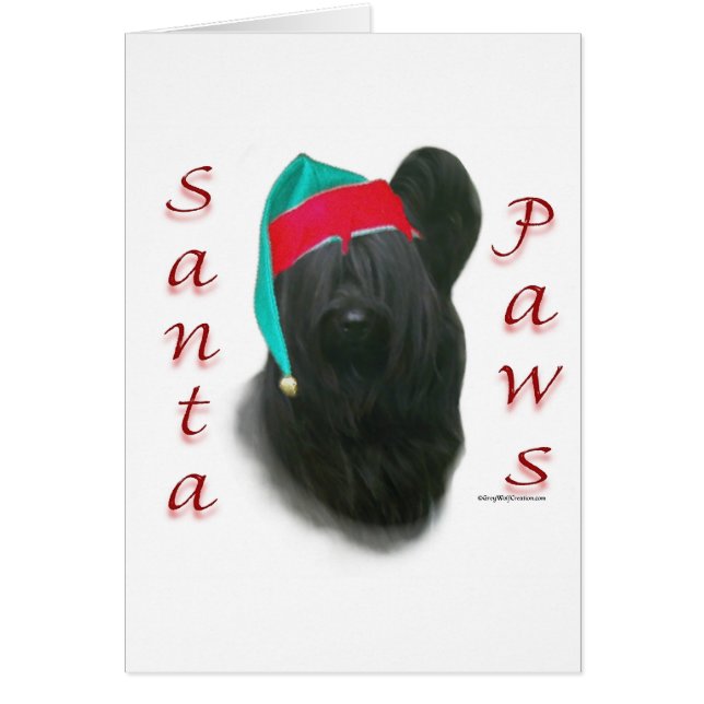 Skye Terrier Père Noël Paws (Devant)