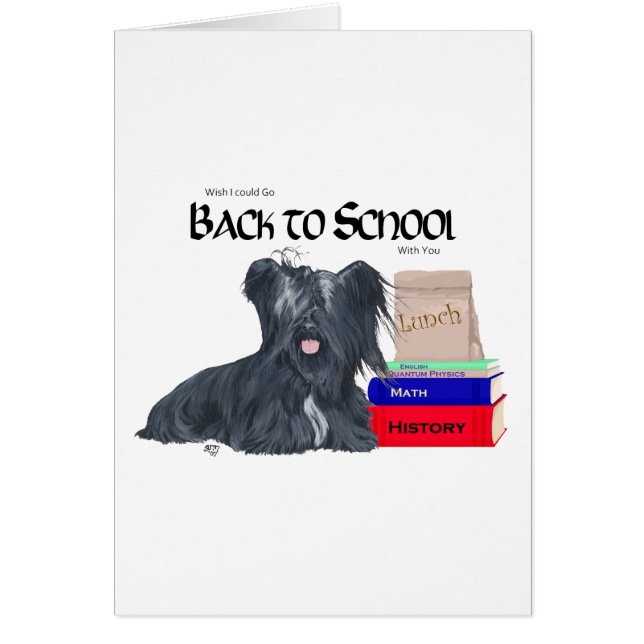 Skye Terrier Retour à l'école (Devant)