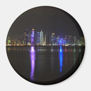 Skyline de Doha, Qatar sur aimant toute la nuit