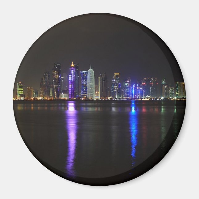 Skyline de Doha, Qatar sur aimant toute la nuit (Devant)