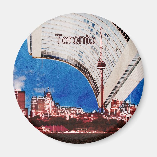 Skyline de Toronto avec aimant de construction du  (Devant)