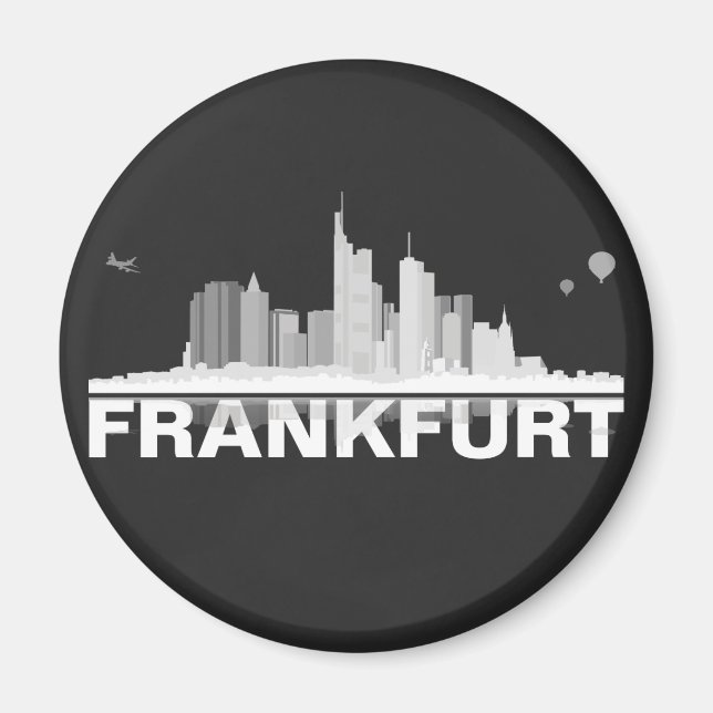 Skyline Frankfurt City Aimant / Aimant pour réfrig (Devant)