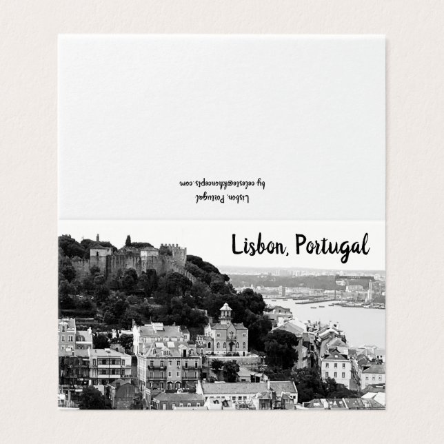 Skyline noir et blanc Lisbonne Portugal (Outside Unfolded)