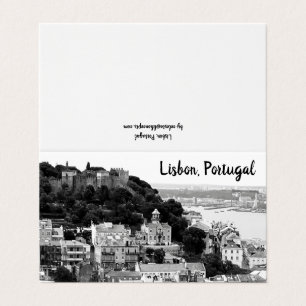 Skyline noir et blanc Lisbonne Portugal