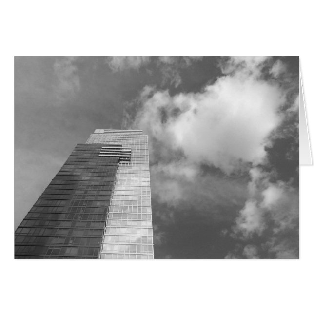 Skyline & Nuages - Noir, carte (Devant horizontal)