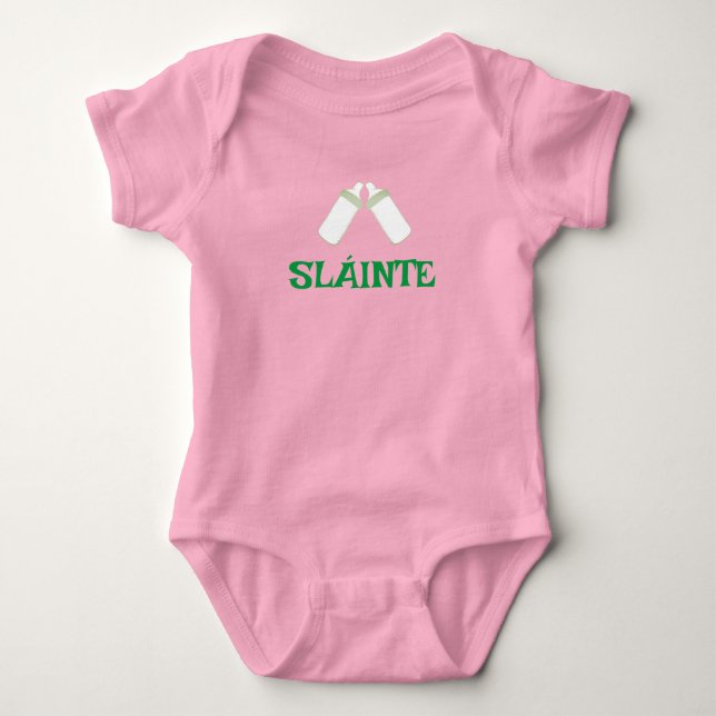 SLÁINTE body bébé rose  (Devant)