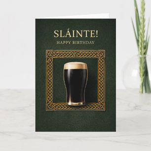 Slainte ! Carte d'anniversaire moderne celtique ir