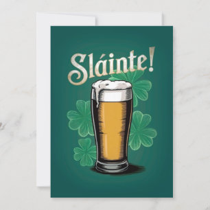 Slàinte ! Saint Patrick's Day Pint of Beer on Gree