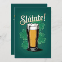Slàinte ! Saint Patrick's Day Pint of Beer on Gree