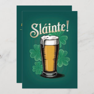 Slàinte ! Saint Patrick's Day Pint of Beer on Gree