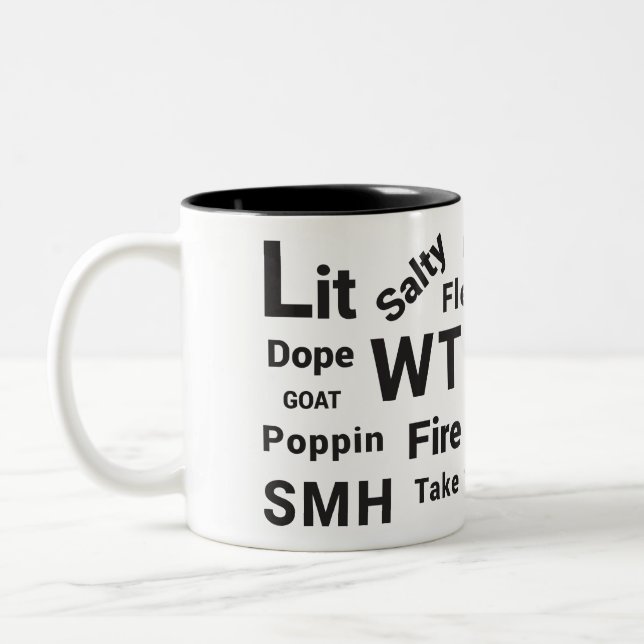 Slang Sayings and Ado Talk from 2019 Coffee Mug (Gauche)