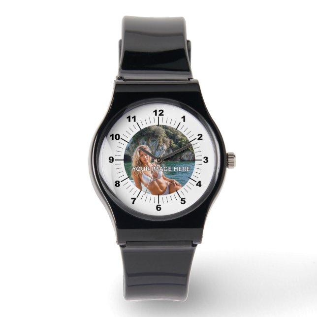 SLEEK!  Montre à bracelet en silicone noir (Recto)