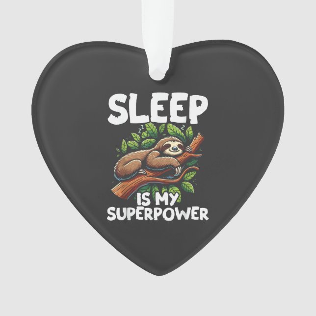 Sleep is My Superpower Sloth T-Shirt (devant)
