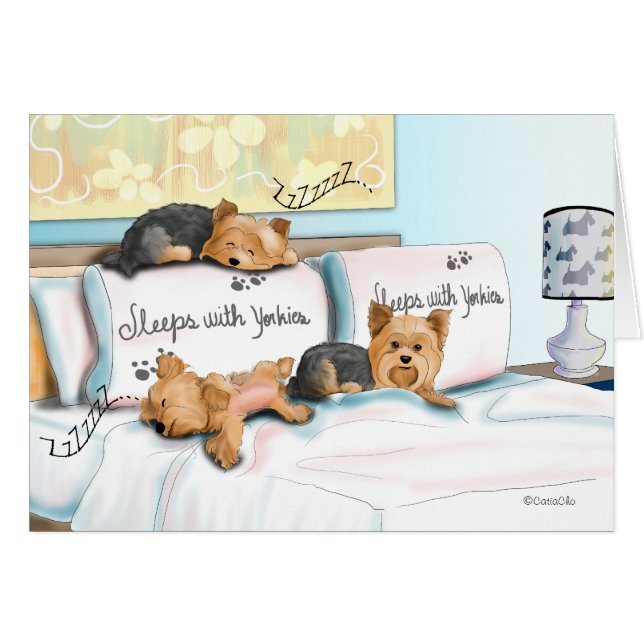 Sleeps with Yorkies (Devant horizontal)