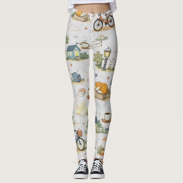 Sleepy Dawn Town Leggings (Devant)