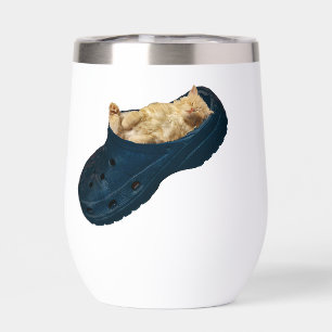 Sleepy Fluffy Kitten Dormir Dans Chaussure Croc,