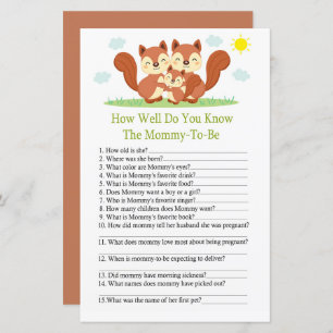 Sleepy fox Comment bien connaissez-vous baby showe