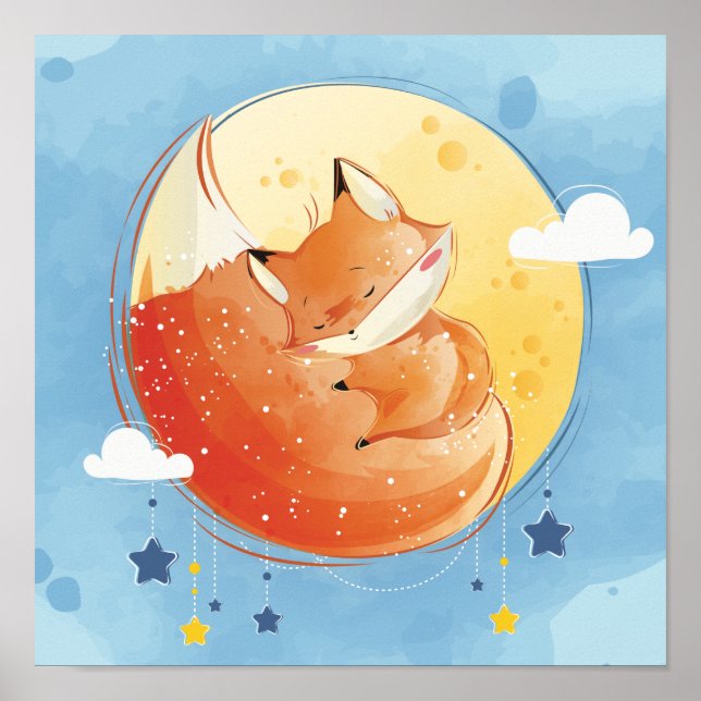 Sleepy Fox Poster (Devant)