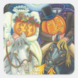 SLEEPY HOLLOW MARIAGE HALLOWEEN STICKERS SHEET Squ