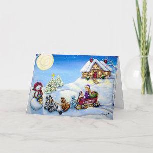 Sleigh Bells Ring Carte de Noël