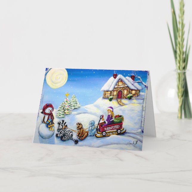 Sleigh Bells Ring Carte de Noël (Devant)