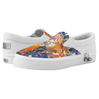Slip-On Glissement d'impression d'aquarelle de deux Koi