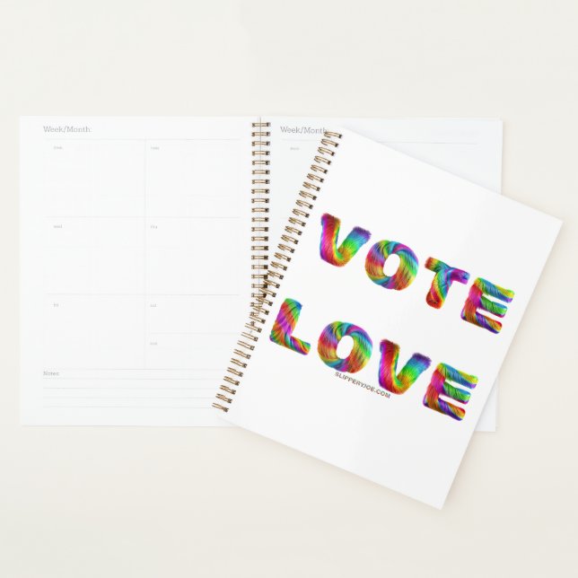 SlipperyJoe vote amour égalité fourrure arc-en-cie (Devant avec enveloppe)
