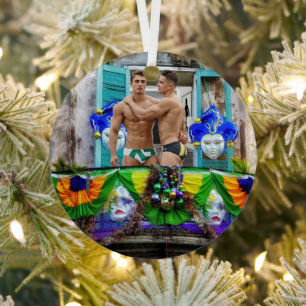 SlipperyJoe's Mardi Gras masques perles décoration