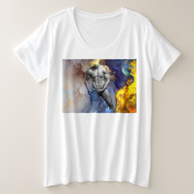 SlipperyJoe's musculaire physique chemise vapeur (Design devant)