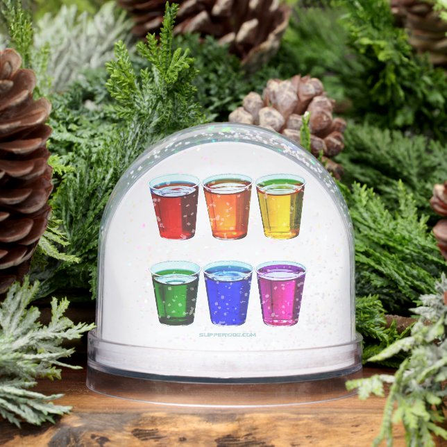 SlipperyJoe's shot glasses liquid pride colors cel (Hiver)