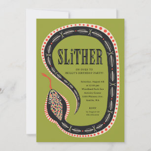 Slither Snake Invitation à la fête d'anniversaire