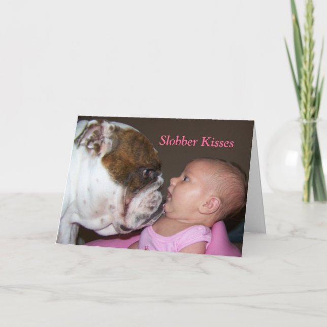 Slobber kisses Valentines Carte de jour Aide Secou (Devant)