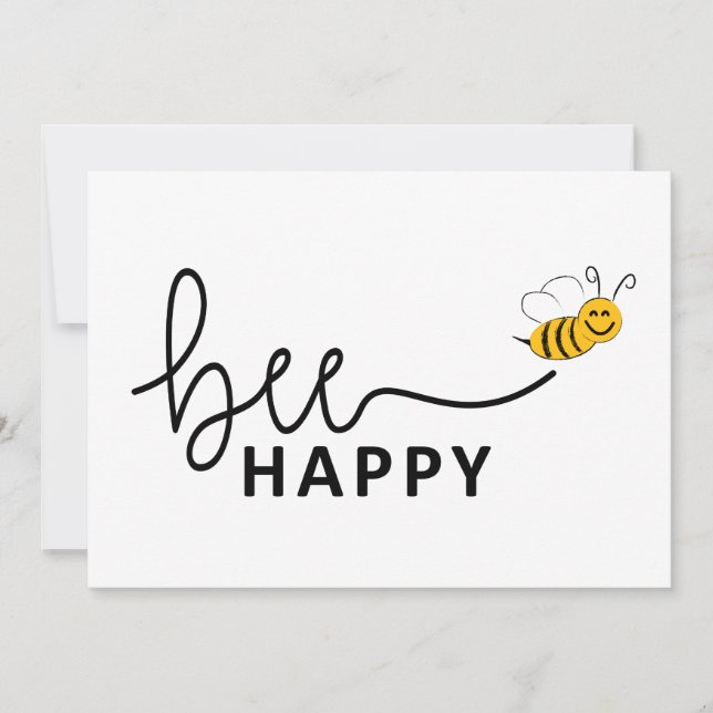 Slogan bee happy, ne vous inquiétez pas. Sois cont (Devant)