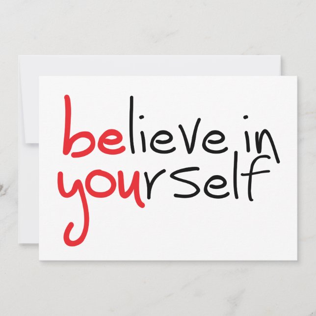 Slogan Believe in yourself. Crois-toi (Devant)