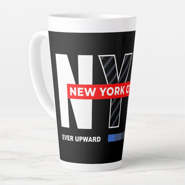 Slogan de New York jamais vers le haut T-shirt Mug (Angle gauche)