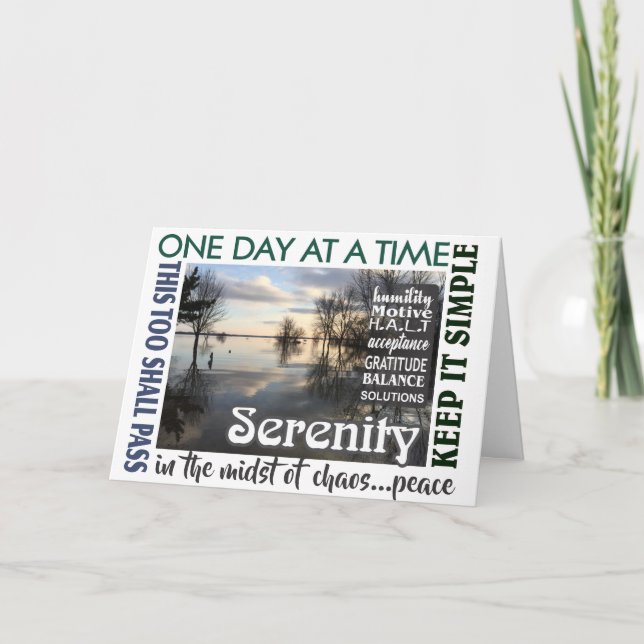 slogan de rétablissement carte de sérénité 25 (Devant)