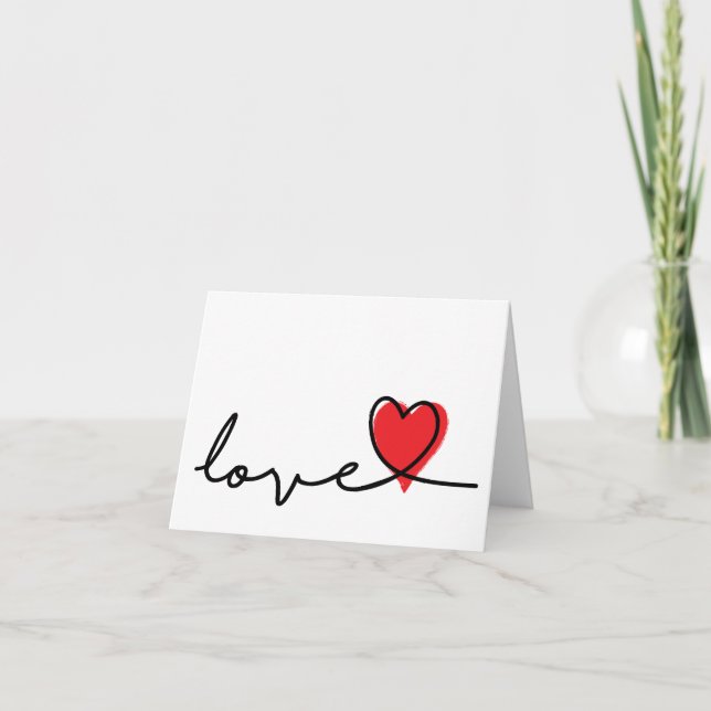 Slogan Love. Jour de Saint Valentin, carte de voeu (Devant)