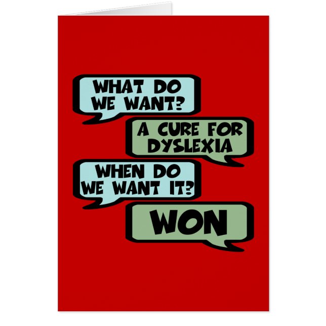 Slogan offensif de dyslexie (Devant)
