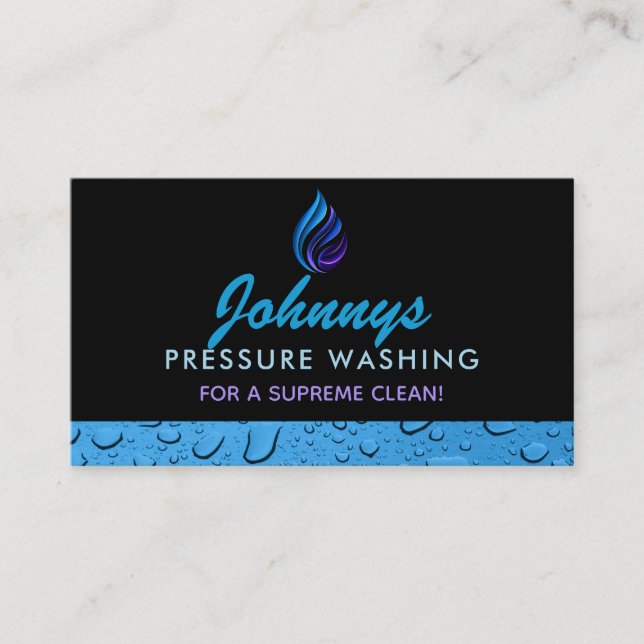 Slogans de lavage de pression Cartes de visite (Devant)