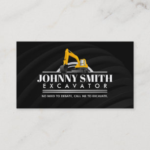 Slogans d'excavateur Cartes de visite