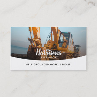 Slogans d'excavateur Cartes de visite