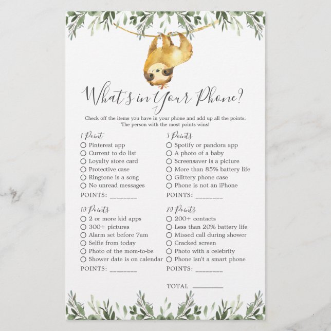 Sloth Animals Baby shower Ce qui est dans votre té (Devant)