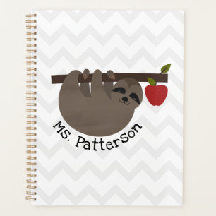 Sloth Apple Tree Chevron Professeur personnalisé