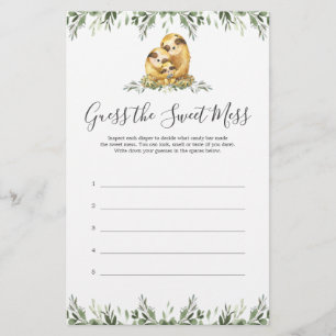 Sloth Baby shower Devine Le Mess Sweet