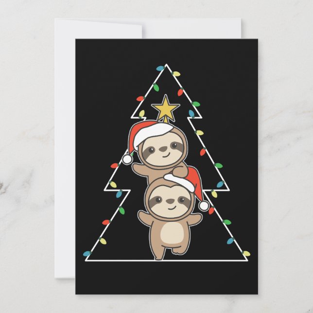 Sloth Christmas Tree Animaux de Noël Sloths (Devant)