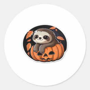 Sloth citrouille Halloween autocollant Surdimensio