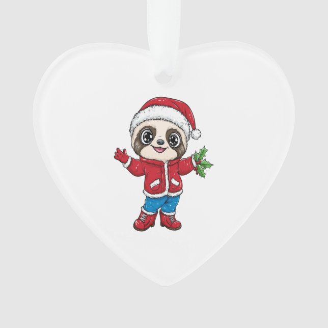 Sloth en dessin portant Noël (devant)